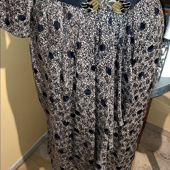 St. Gillian silk wrap print dress with dots - Picture 2 of 9